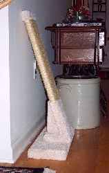 A&nbsp;Low profile, extra wide, completely portable sisal rope scratcher. 